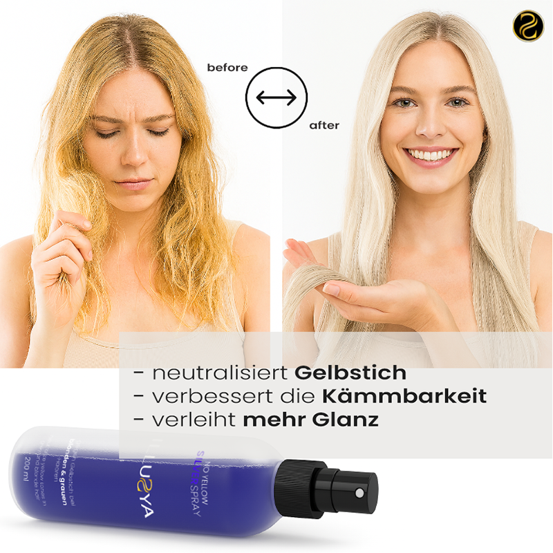 ILLUSYA Silber Spray / Silberspray gegen Gelbstich bei blondem Haar