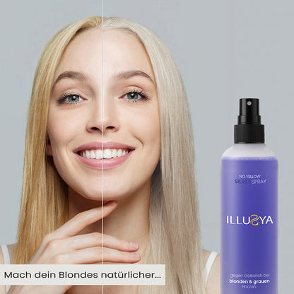ILLUSYA Silber Spray / Silberspray gegen Gelbstich bei blondem Haar